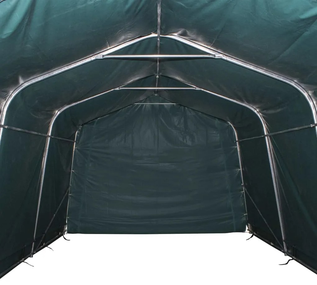 Tenda para gado removível PVC 550 g/m² 3,3x8 m verde escuro