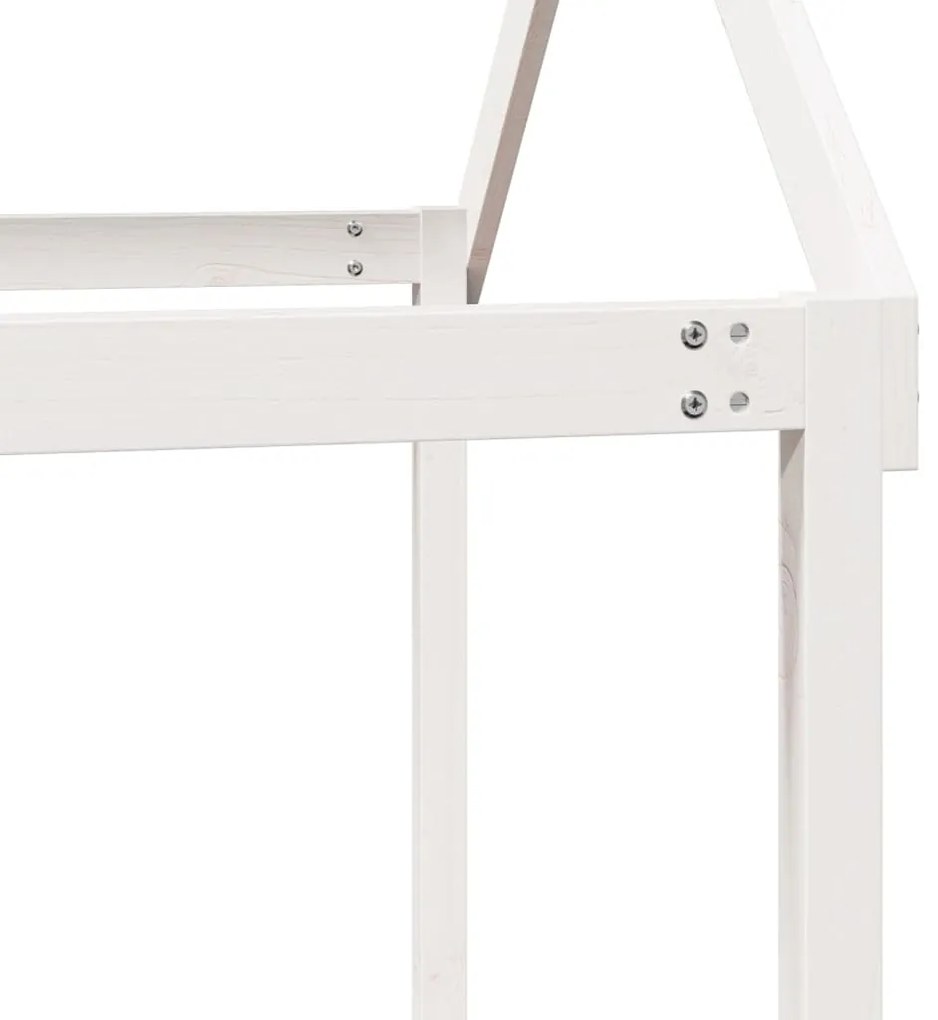 Telhado de cama infantil 217x95,5x159 cm pinho maciço branco