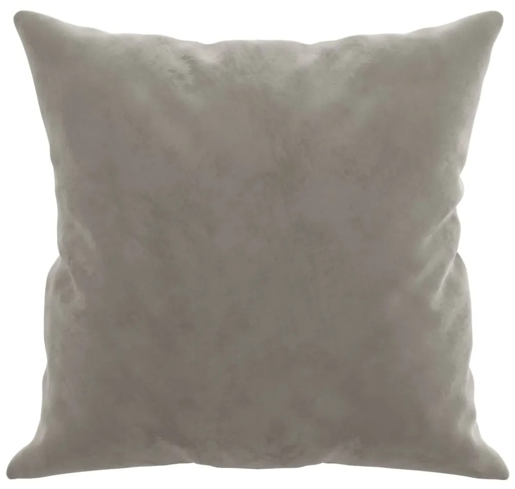 Almofadas decorativas 2 pcs 40x40 cm veludo cinzento-claro