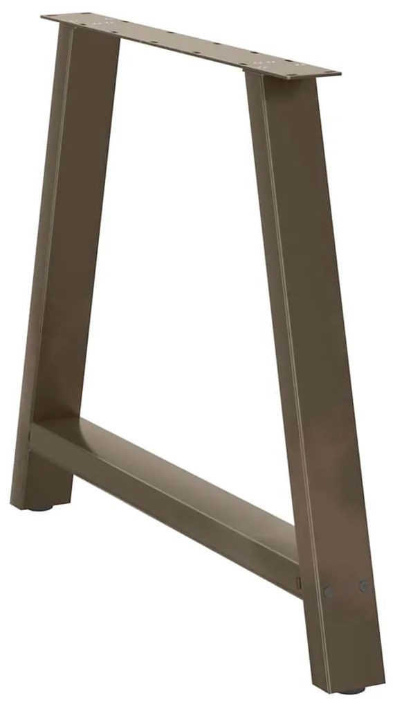 Pés de mesa de jantar em formato A, 2 peças, 90x (72-73) cm, aço