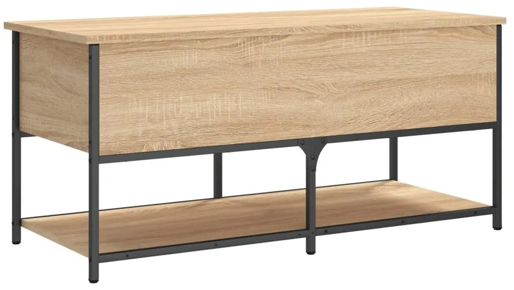 Banco arrumação 100x42,5x47cm derivados madeira carvalho sonoma