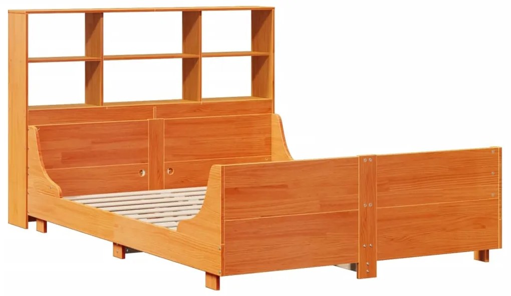 Cama com estante sem colchão 120x190 cm madeira maciça