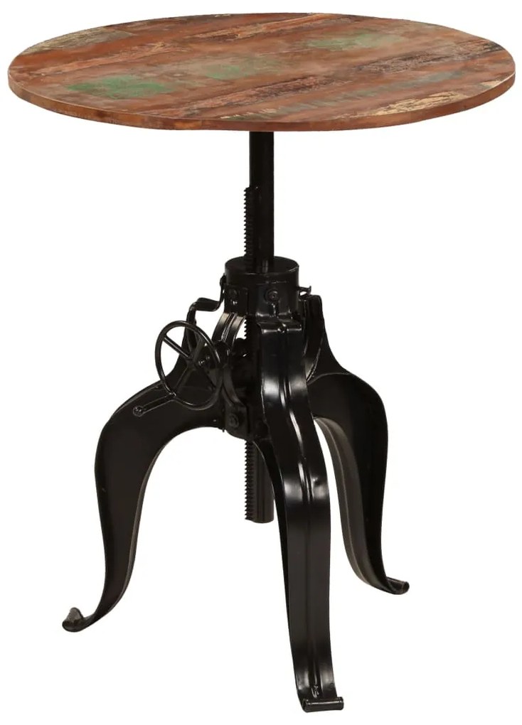 Mesa de bar em madeira recuperada maciça 75x(76-110) cm