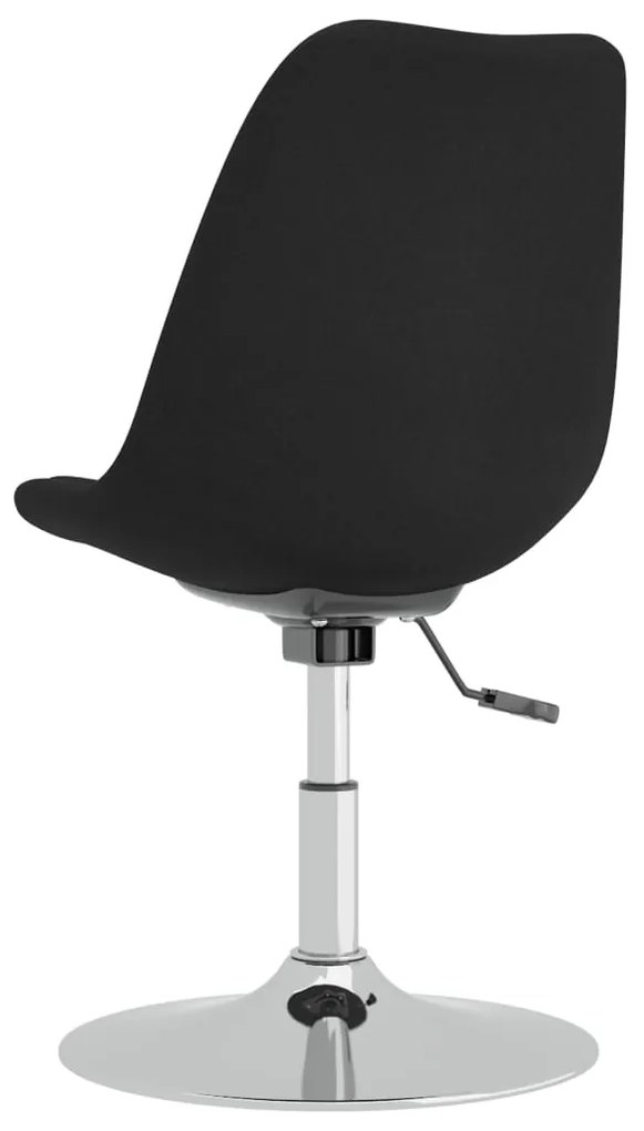 Cadeiras de jantar giratórias 4 pcs tecido preto