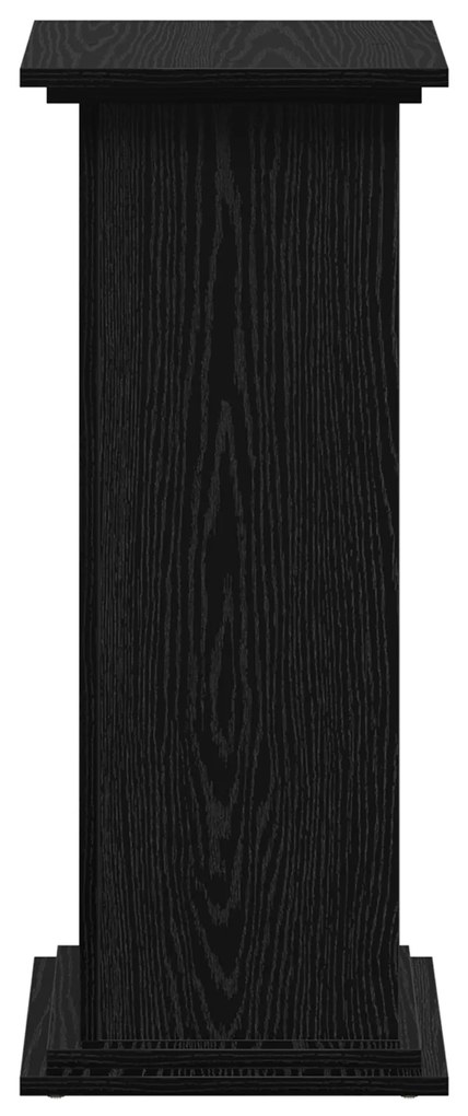 Suporte para Plantas Carvalho Preto 33x33x80 cm Madeira Revestida