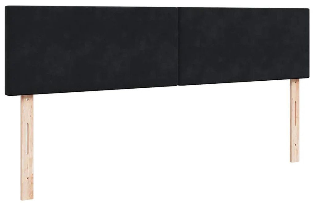 Estrutura de cama otomana com colchão 160x200 cm veludo preto