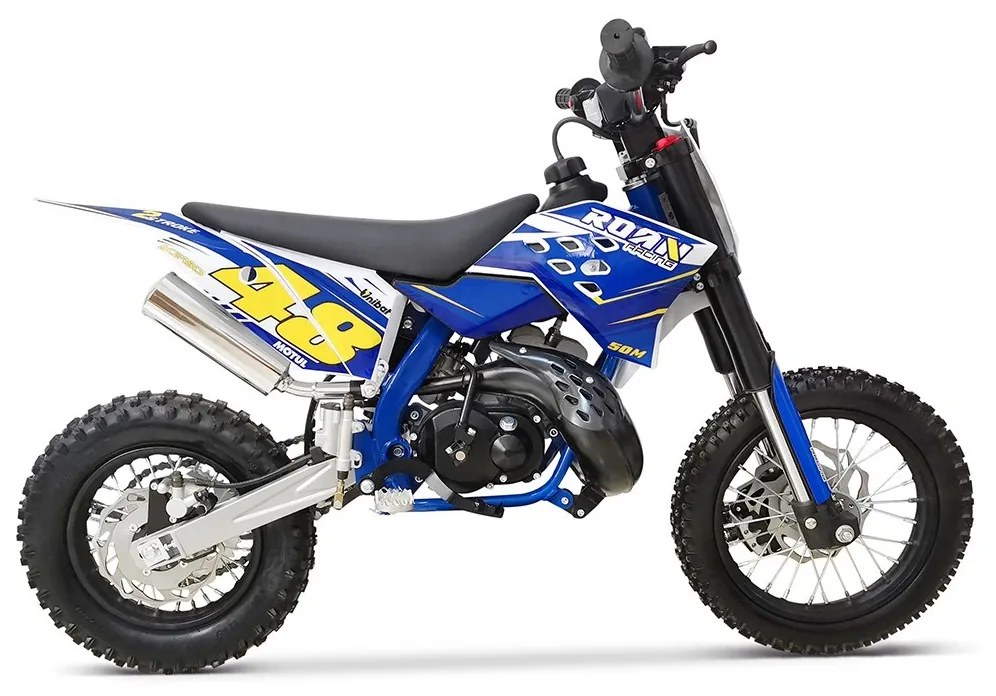 MINI MOTO Crianças MINICROSS gasolina Roan 50M 50cc 9cv 12/10" réplica KTM Azul
