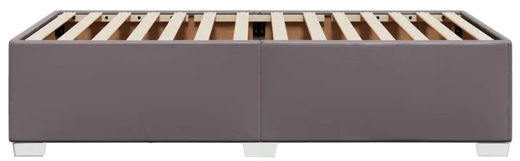 Estrutura de cama 90x200 cm couro artificial cinzento