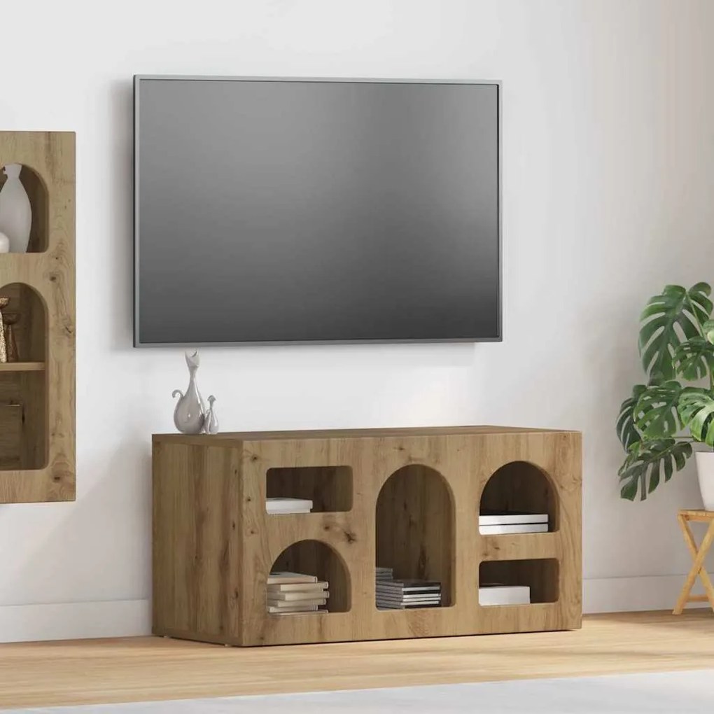 vidaXL Gabinete para TV Carvalho Artesanal 80 x 35 x 40 cm