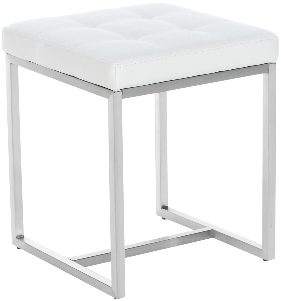 Banco Barci em couro sintético 48 x 40 x 40 cm Branco