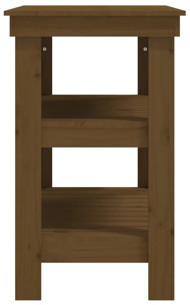 Bancada de trabalho 78,5x50x80 cm pinho maciço castanho mel