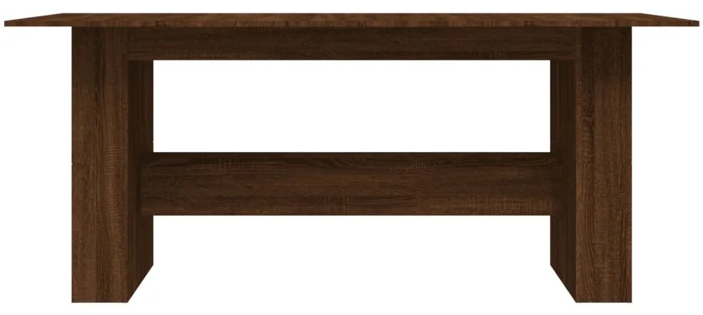Mesa jantar 180x90x76 cm derivados de madeira carvalho castanho