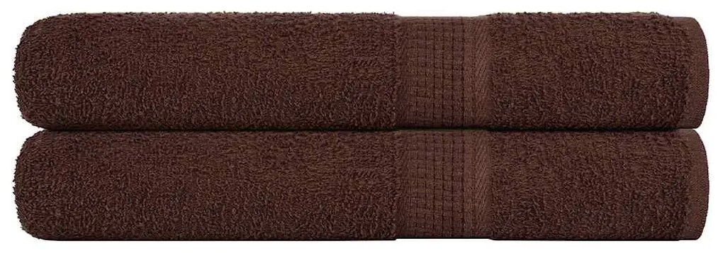 vidaXL Toalhas de sauna 2 pcs FROGN 80x200 cm 100% algodão castanho