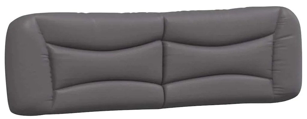 Cama com colchão 180x200 cm couro artificial cinza