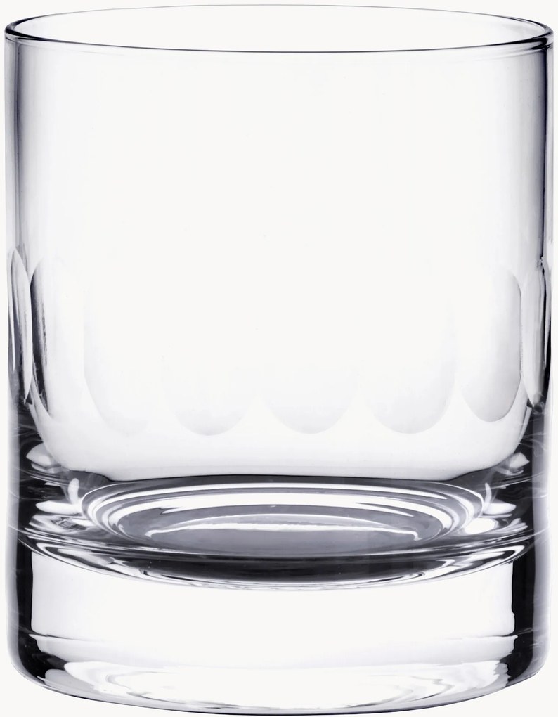 Copos de uísque em cristal artesanal Lens, conjunto de 4