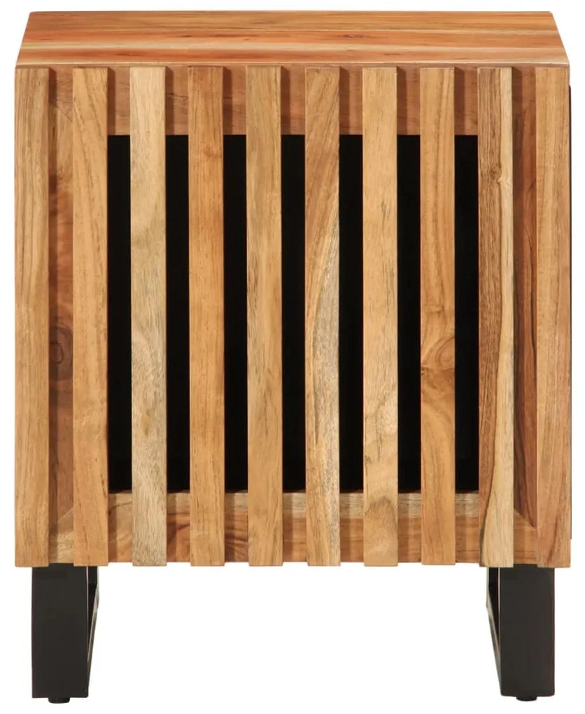 Mesas de cabeceira 2 pcs 40x34x46 cm madeira de acácia maciça