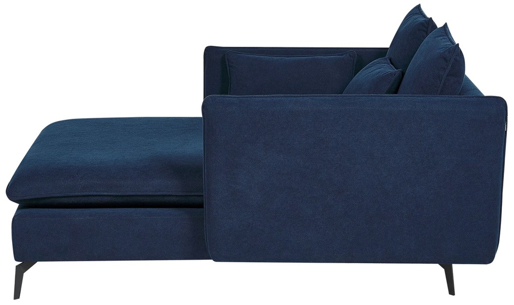 Chaise-longue em tecido azul marinho CHARMES Beliani