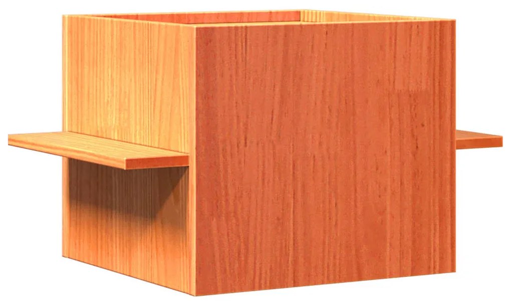 Casa do gato 51x35x30 cm madeira de pinho maciça castanho mel