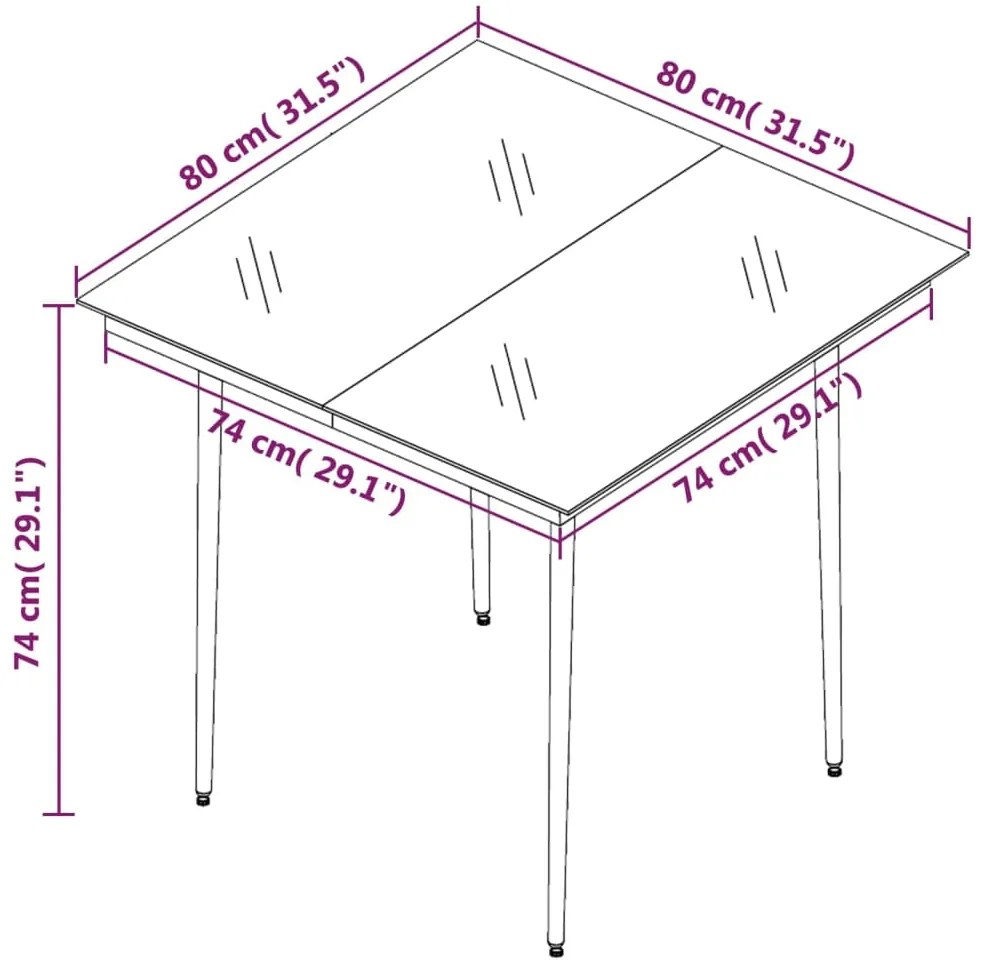 5 pcs conjunto de jantar p/ jardim c/ almofadões vime PE preto