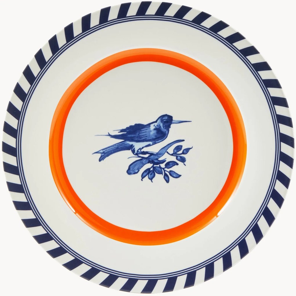 Pratos de jantar Bird Patterned, conjunto de 2