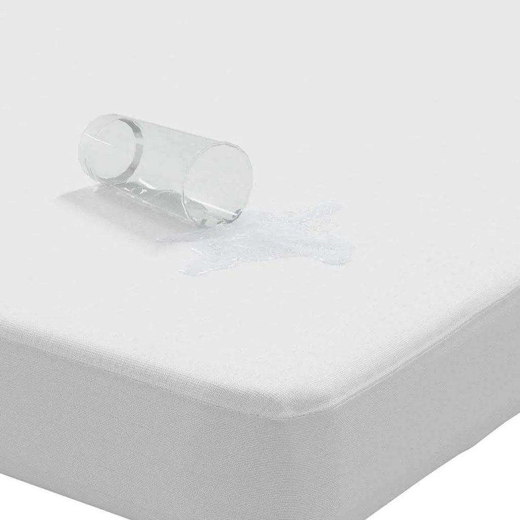 Protetor de colchão impermeável 160x200 cm branco