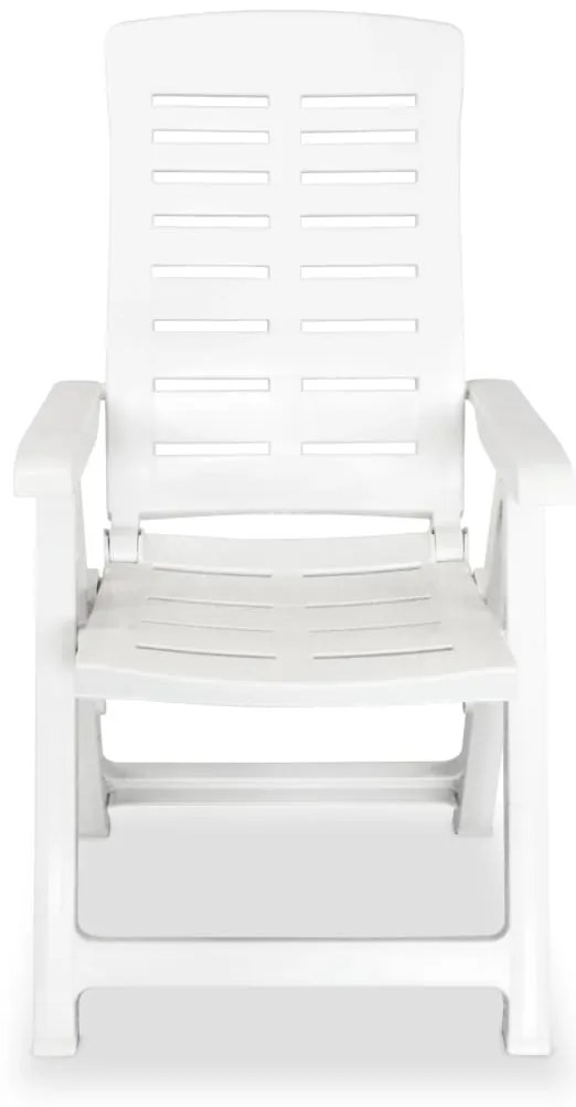 3 pcs conjunto de jantar para jardim polipropileno branco