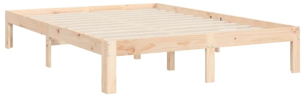 Cama sem colchão 140x190 cm madeira de pinho maciça