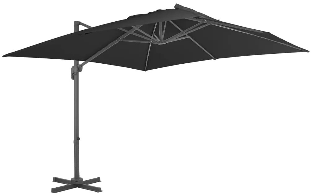 Guarda-sol de jardim com base portátil antracite