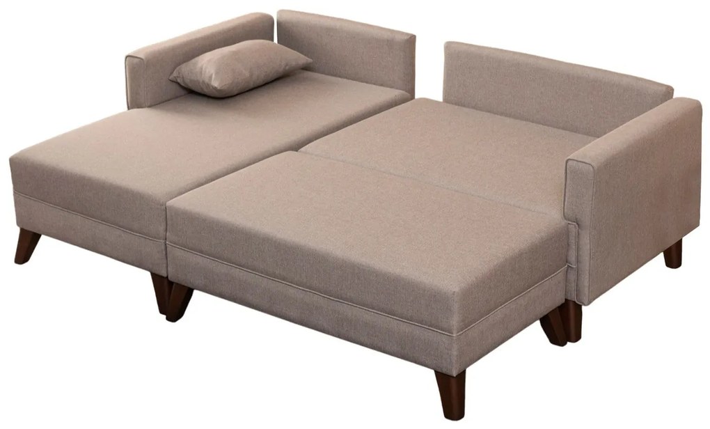 Sofá-Cama de Canto Bella – Creme – 205x85x140 cm