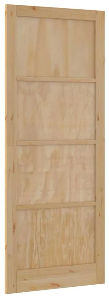 Porta Interior "ORKDAL" 83x232x4 cm de Madeira Sólida de Pinho