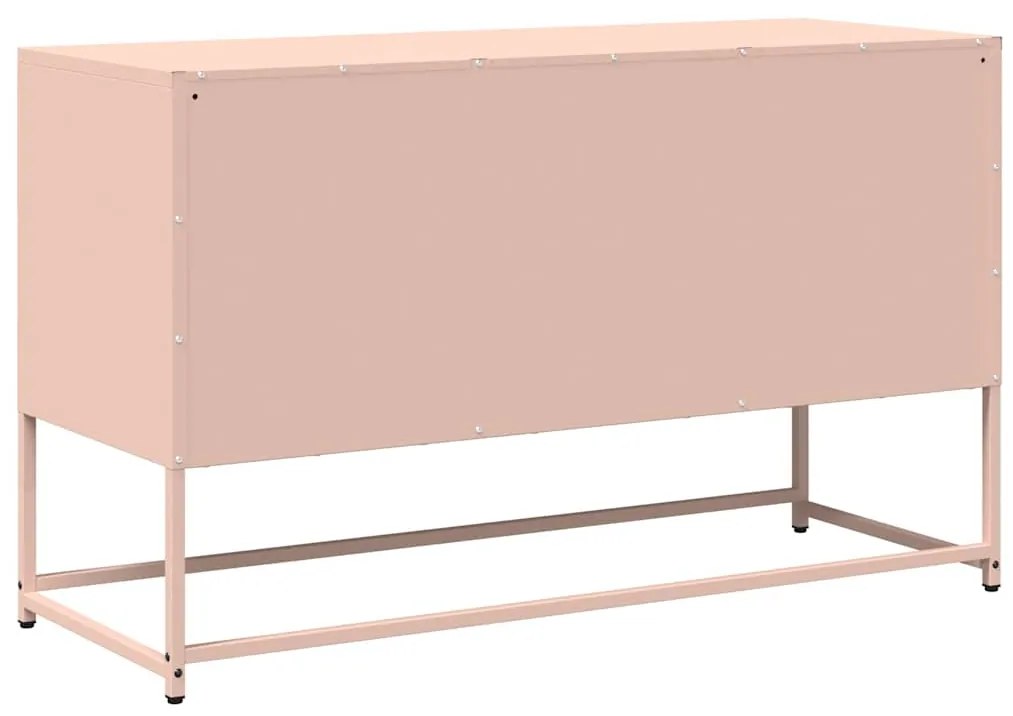 Móvel de TV 100,5x39x60,5 cm aço laminado a frio rosa