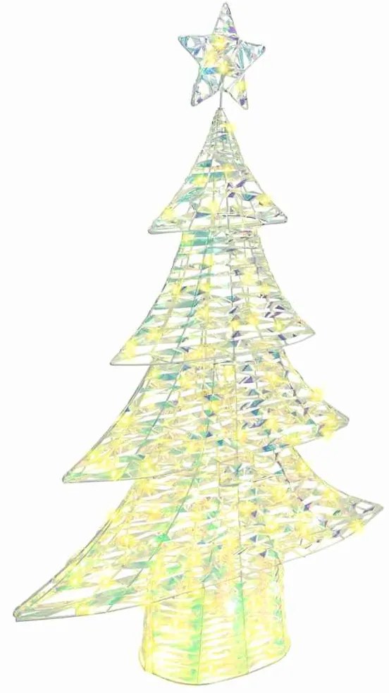 vidaXL Árvore de Natal com 120 LEDs Branco quente 120 cm PET