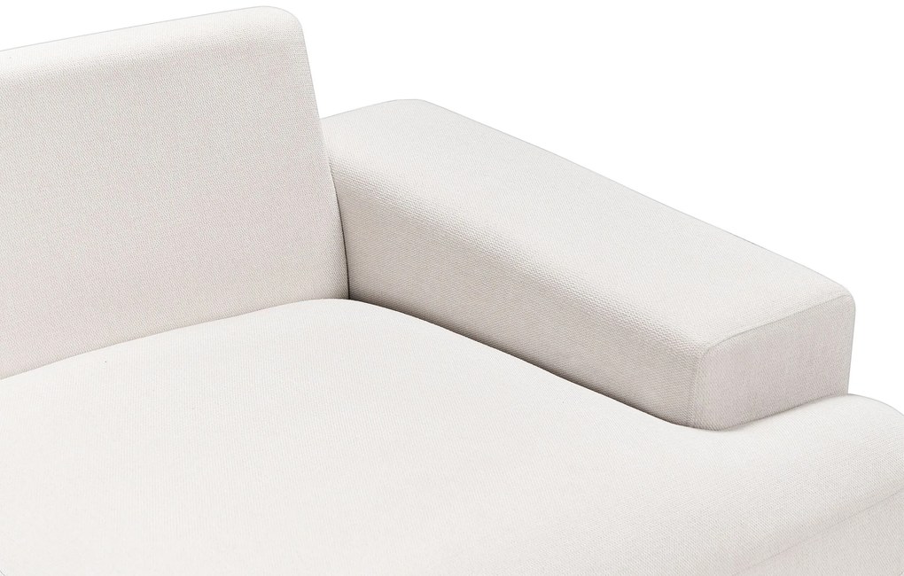 Sofá de canto 3 lugares em tecido creme à direita MARIFERD Beliani