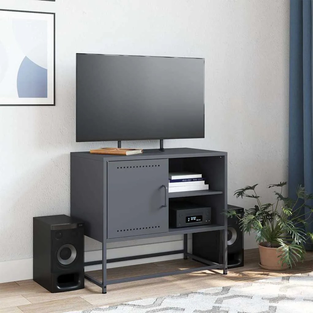 Móvel de TV 68x39x60,5 cm aço antracite