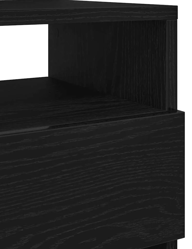 Mesas de cabeceira 2 pcs com 2 gavetas 40x33x60 cm preto