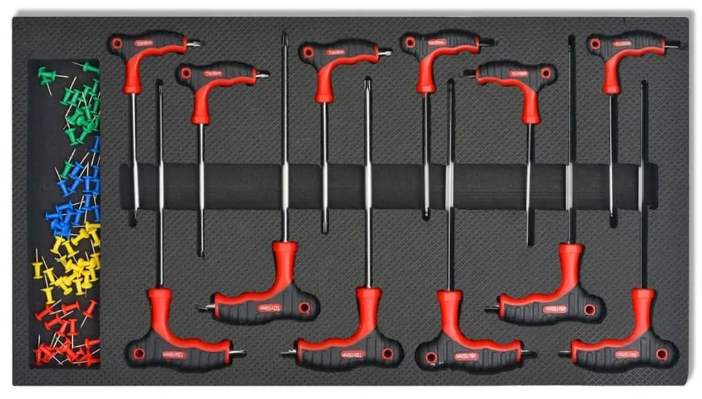 Carro de ferramentas oficina com 1125 ferramentas aço vermelho