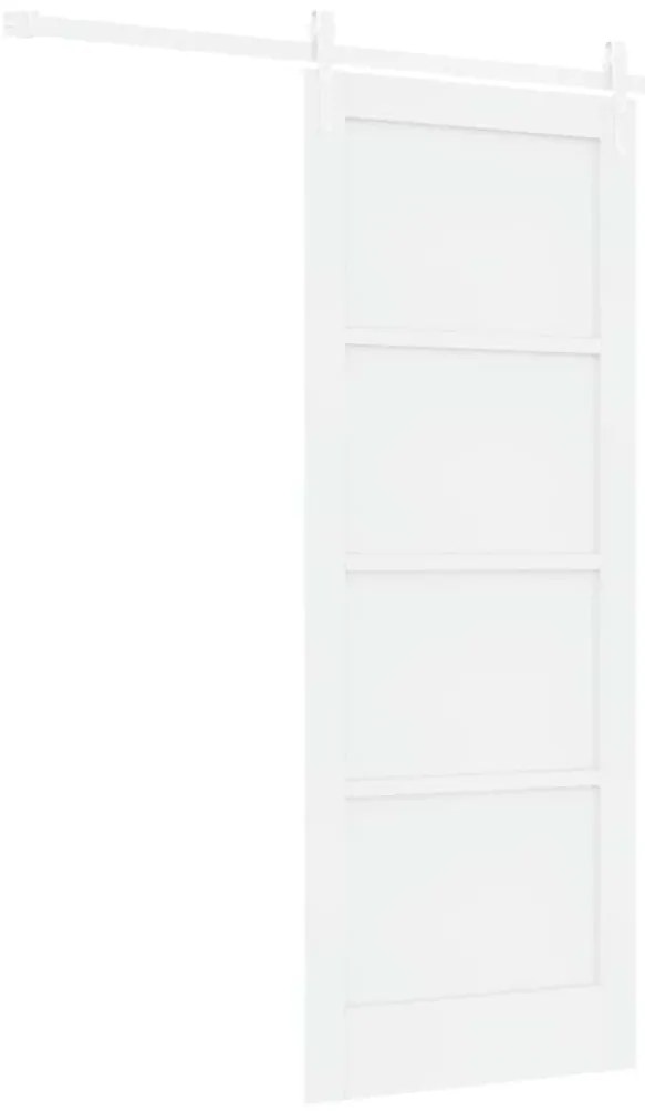 Porta Deslizante vidaXL com Conjunto de Ferragens Brancas 78x202 cm Ma