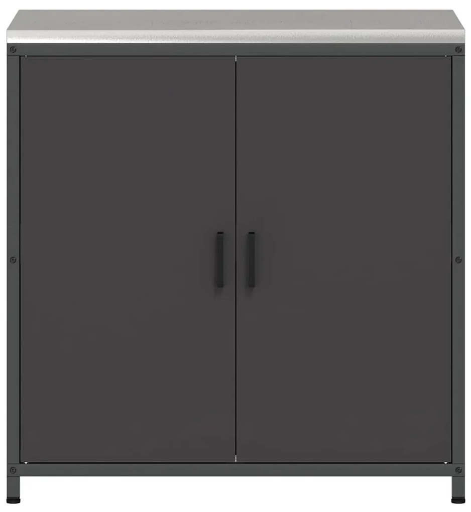 Armário de Armazenamento para Cozinha Preto 60 x 50 x 92 cm Aço
