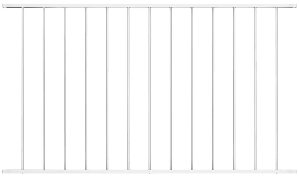 vidaXL Painel de vedação em aço com revestimento em pó 1,63x0,75 m branco