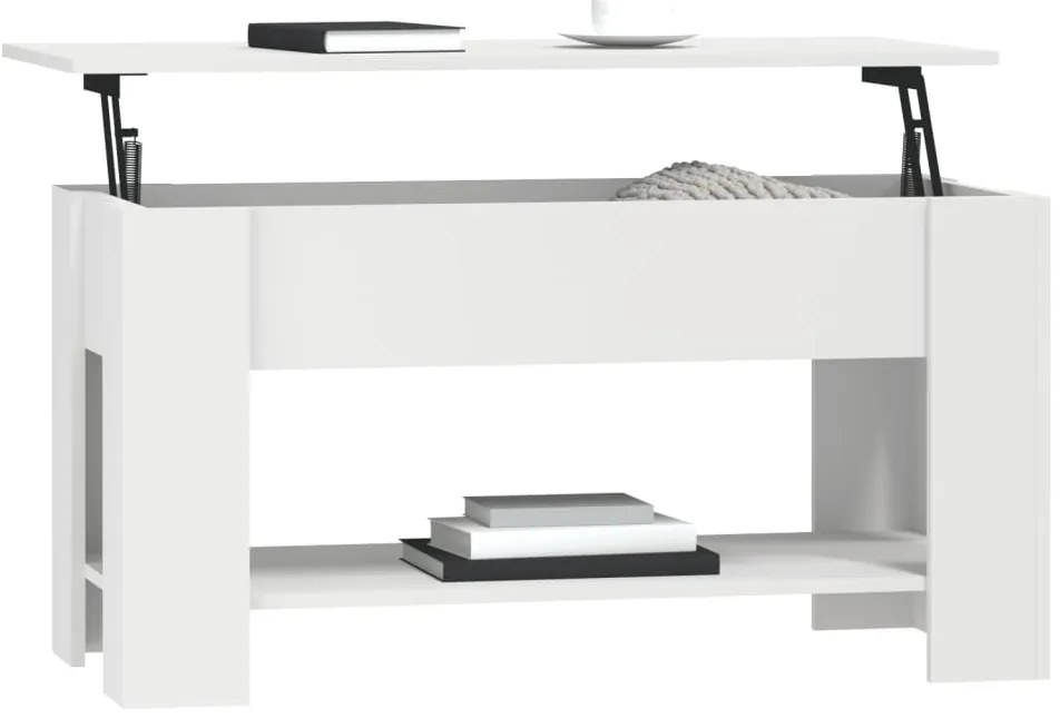 Mesa de centro 101x49x52 cm madeira processada branco