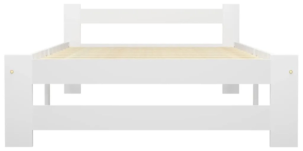 Estrutura de cama 100x200 cm pinho maciço branco