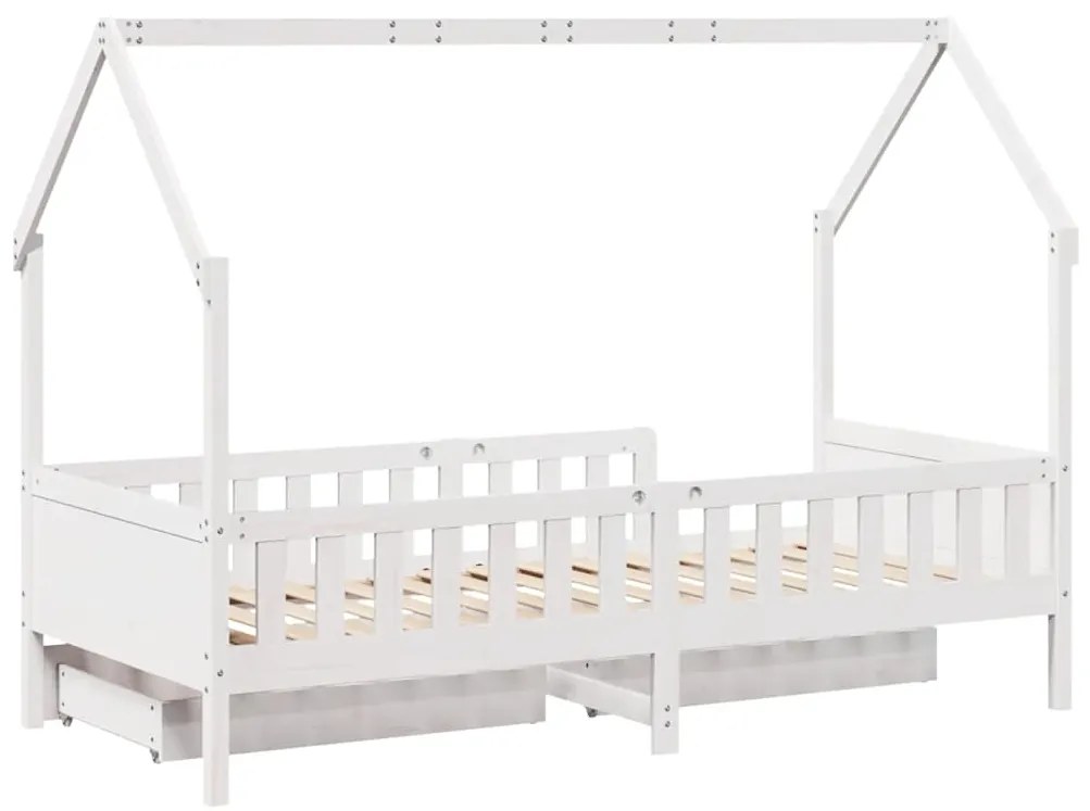 Estrutura de cama infantil c/ gavetas 90x190 cm pinho maciço