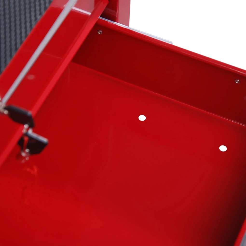 Carrinho de Ferramentas metálico 5 gavetas e 4 rodas Vermelho – Modelo