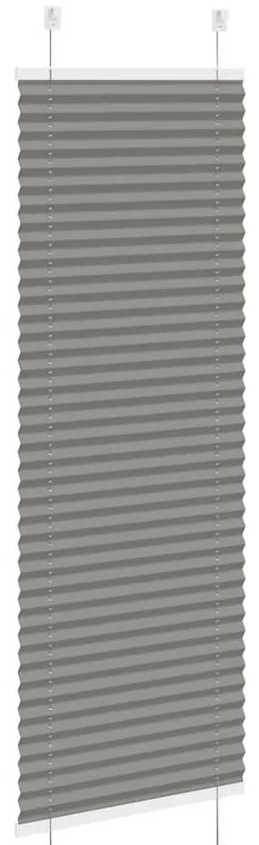 Antracite Plissada Cega 50x100 cm Largura Tecido 49,4 cm