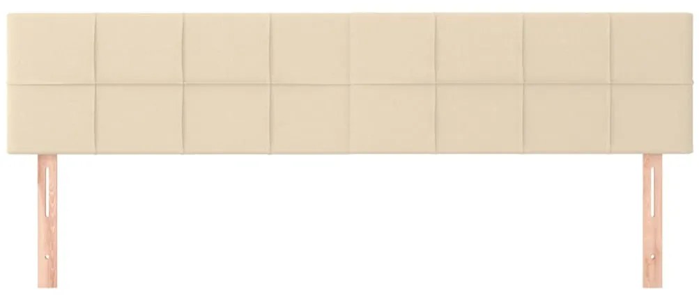 Cabeceira de cama 2 pcs tecido 80x5x78/88 cm creme