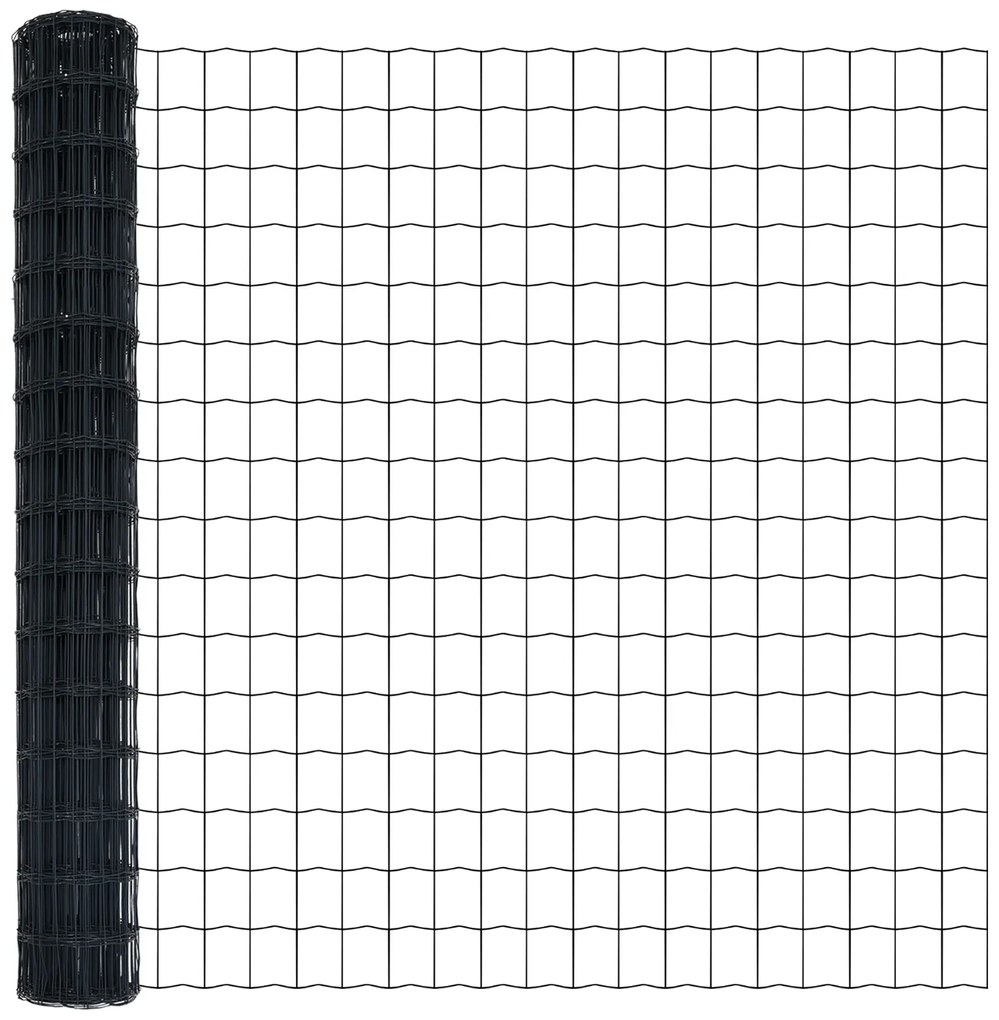 Cerca Euro com 7 Posts Flangeados 1.6x10 m de Aço Galvanizado