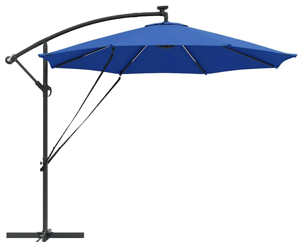 Guarda-sol de Bananeira Cantilever com bloqueio azul ciano