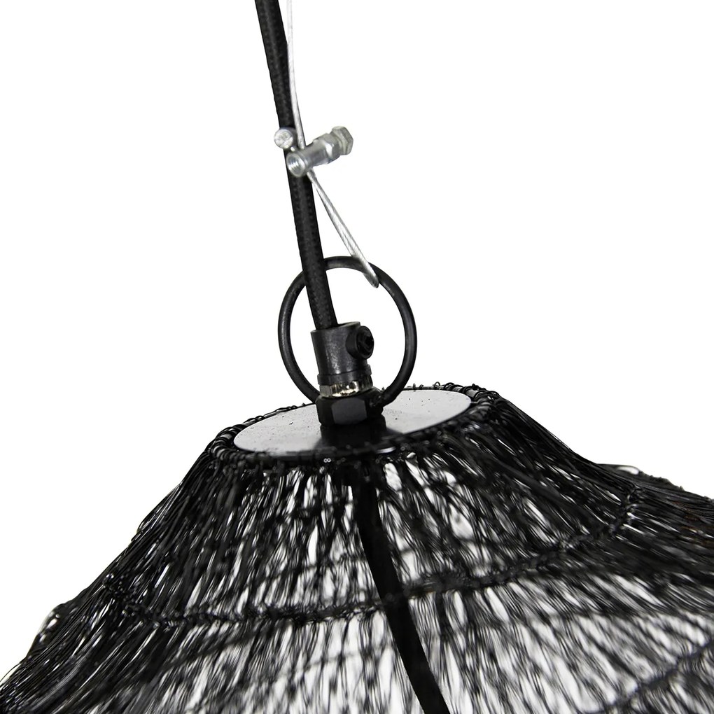 Candeeiro de suspensão oriental preto 45 cm x 40 cm - Vadi Oriental