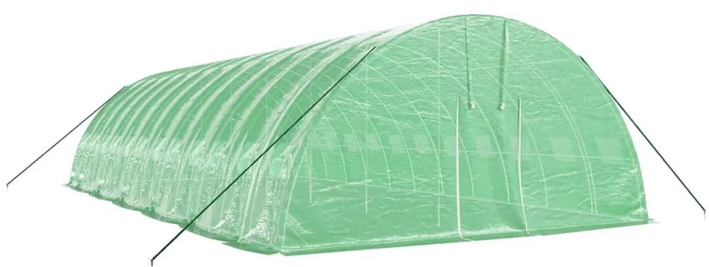 Estufa com estrutura de aço 72 m² 12x6x2,85 m verde