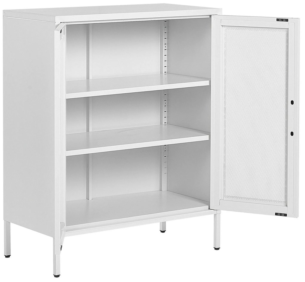 Aparador com 2 portas em metal branco WAKATIPU Beliani